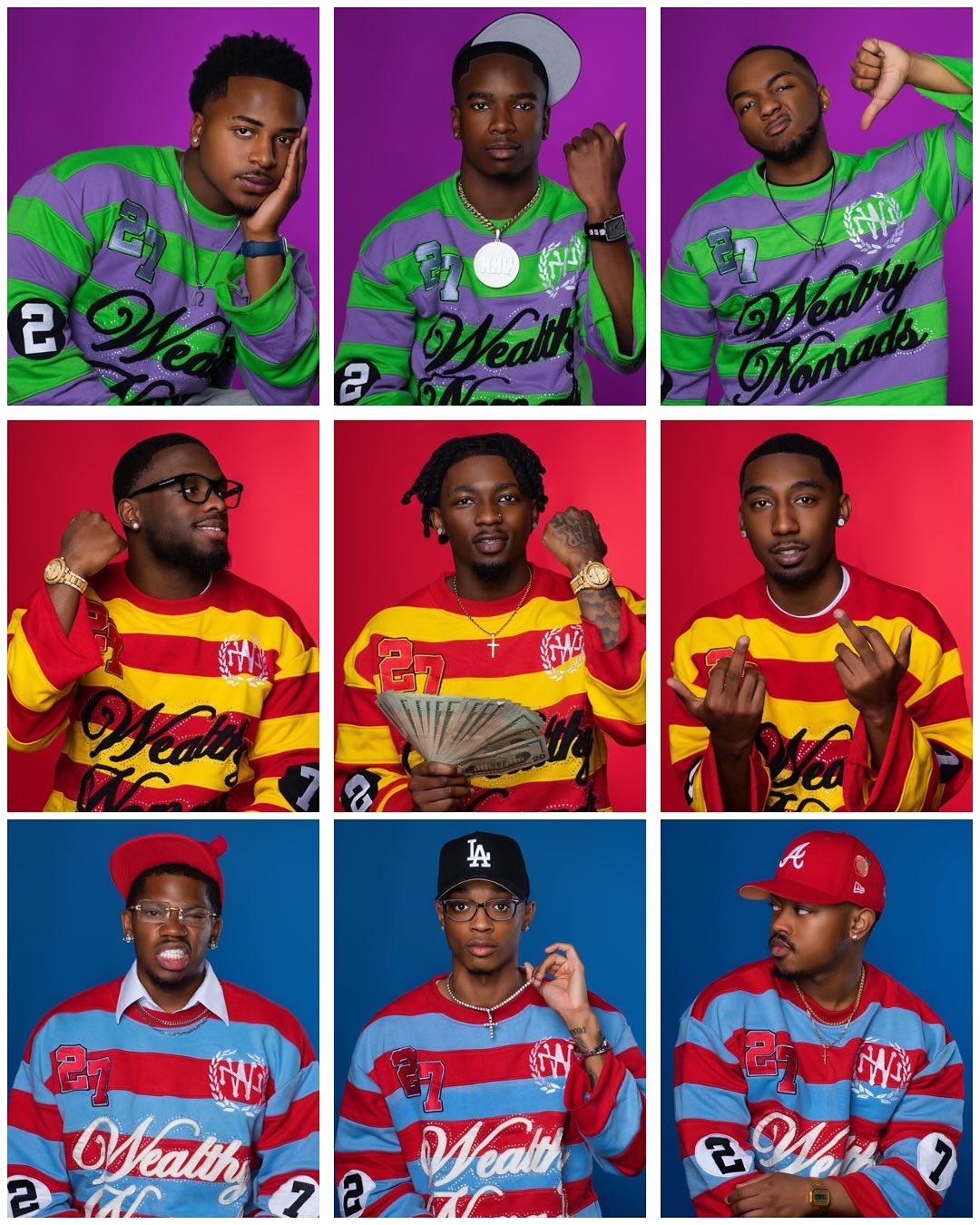 Wealthy Nomads Multicolor Rugby Jerseys